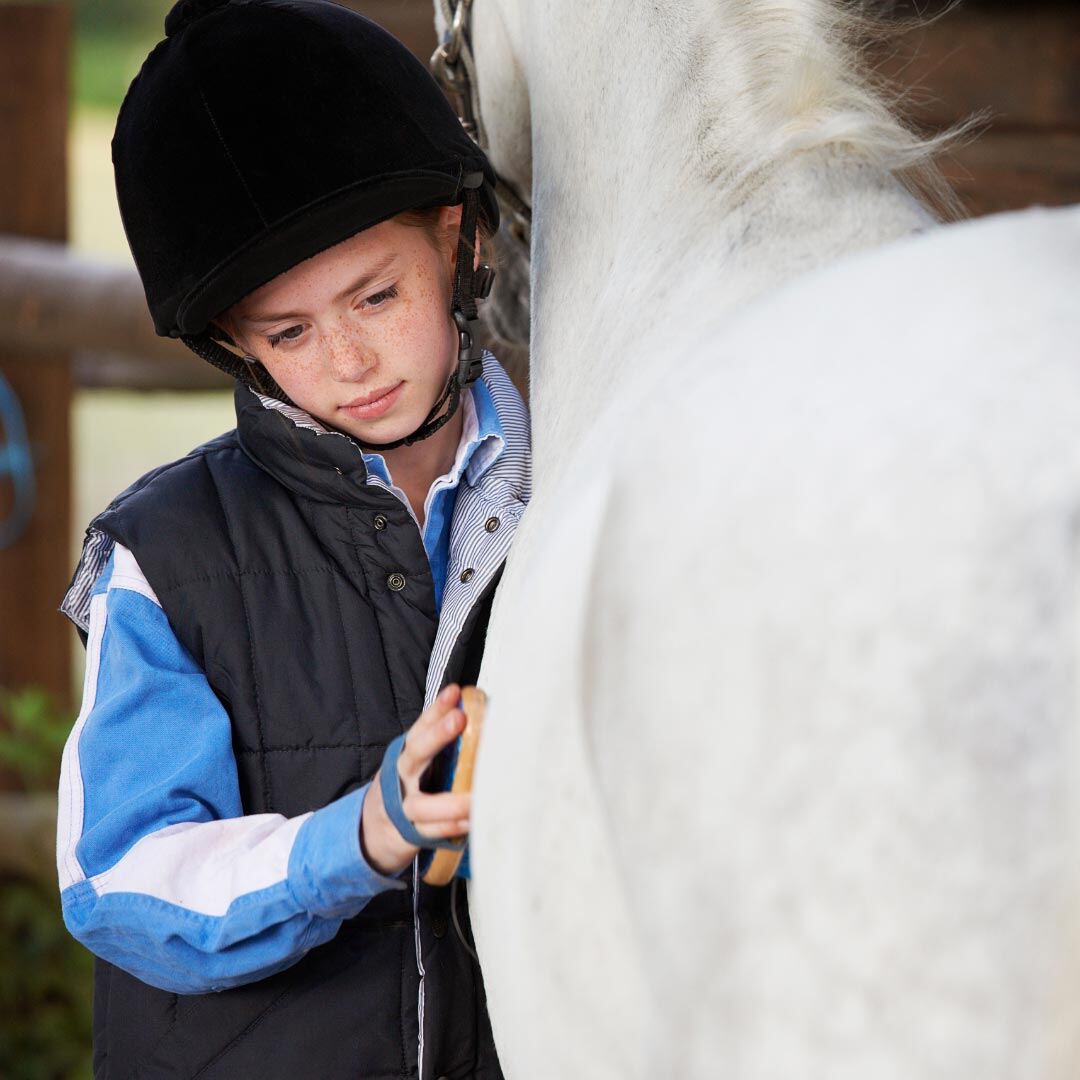 Girl-Grooming-Pony