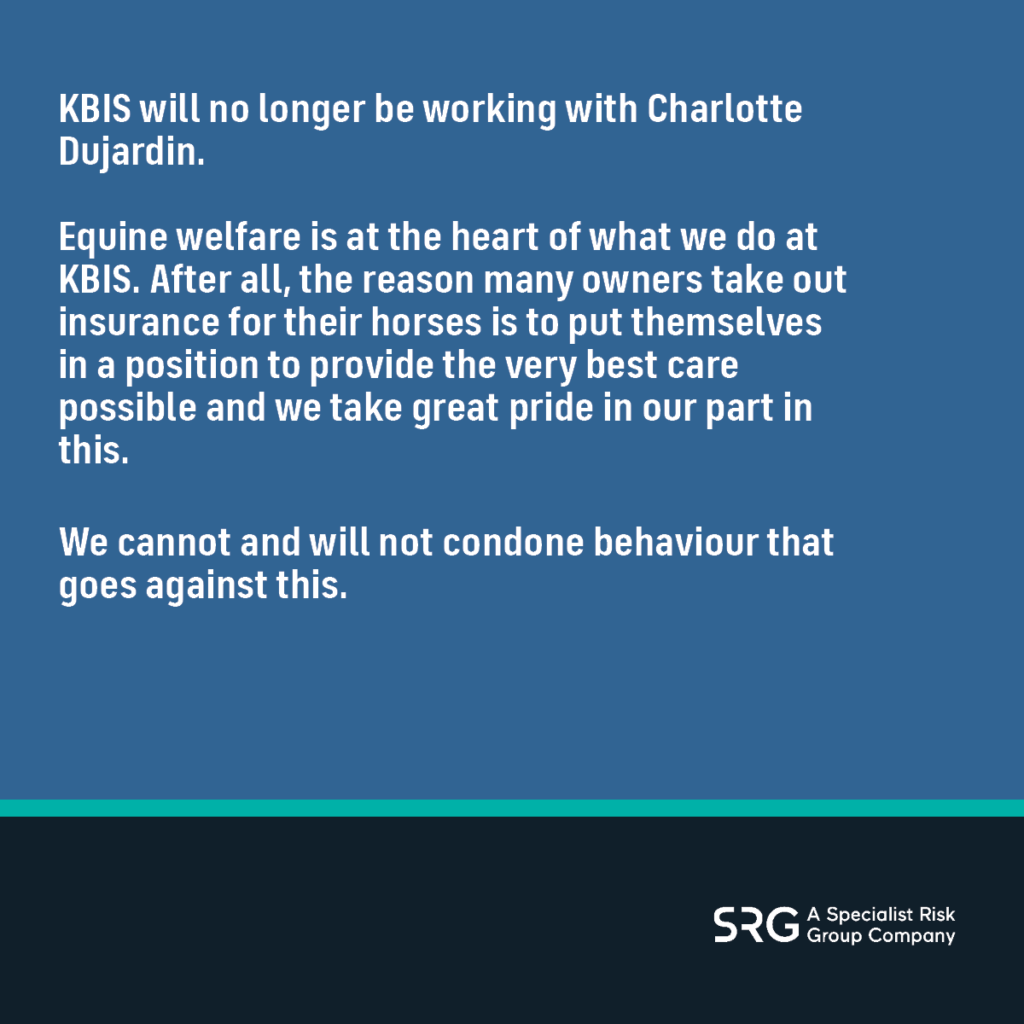 KBIS statement on sponsorship of Charlotte Dujardin